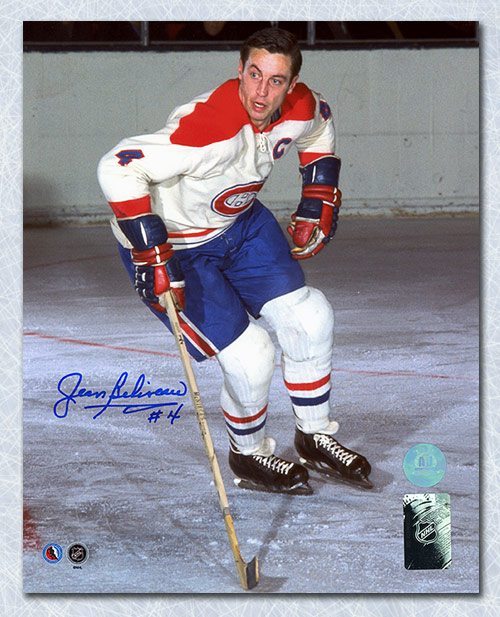 Jean Beliveau Signed Auto 16x20 Photo Collage Montreal Canadiens w/ Coa 