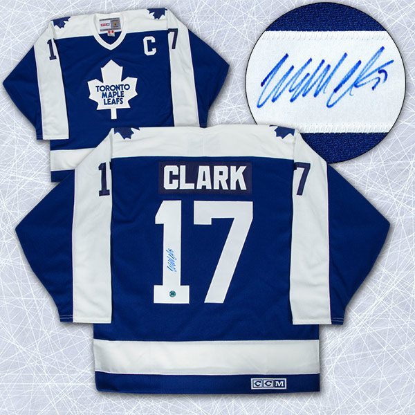 CCM Toronto Maple Leafs CLARK #17 NHL Hockey Jersey Men L Blue Canada Sewn