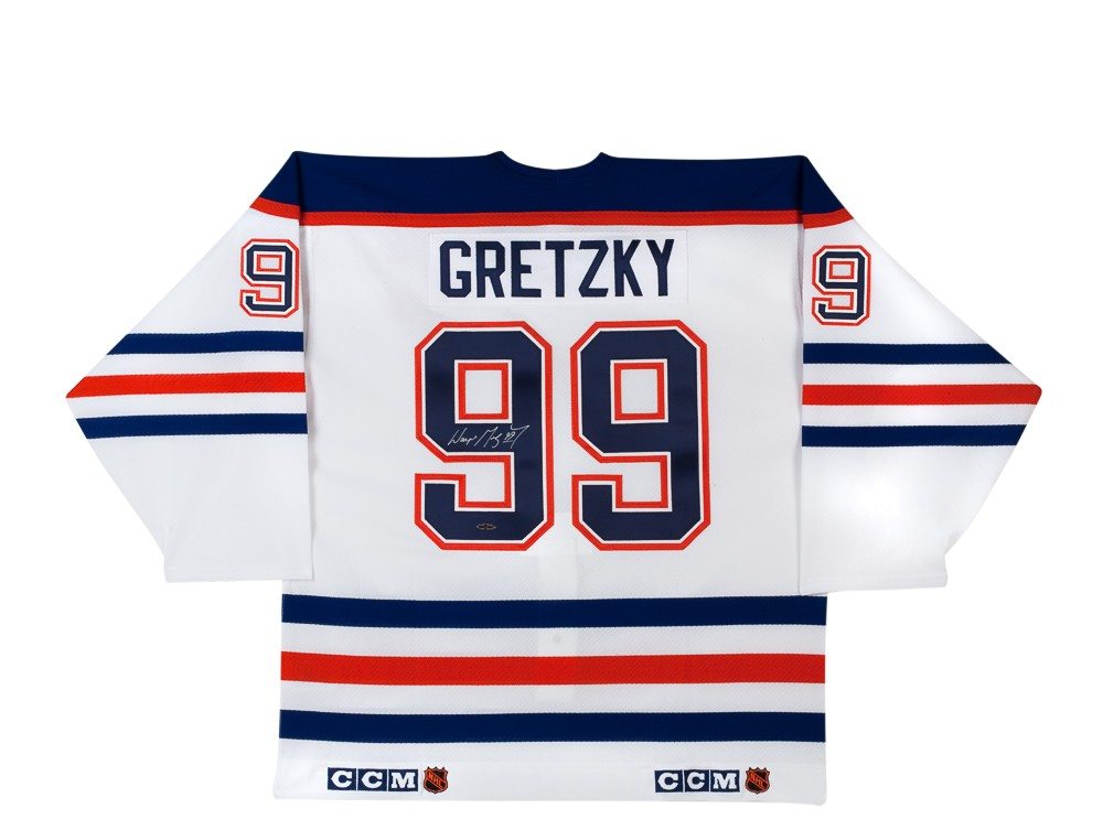 Lot Detail - 1988 Wayne Gretzky Edmonton Oilers Stanley Cup Clinching Game- Used Jersey (MeiGray Photo-Matched • Last Oilers Jersey • Conn Smythe  Season)